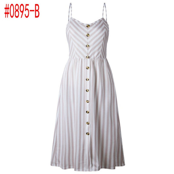 Boho Beach Dress Sleeveless High Waist Casual Print Women Dress Slim Elegant Women Clothes Summer 2019 Sexy Club Dresses Vestido