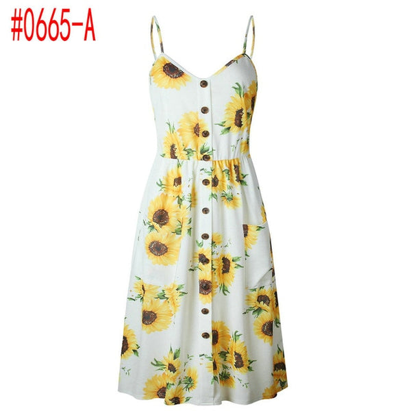 Boho Beach Dress Sleeveless High Waist Casual Print Women Dress Slim Elegant Women Clothes Summer 2019 Sexy Club Dresses Vestido